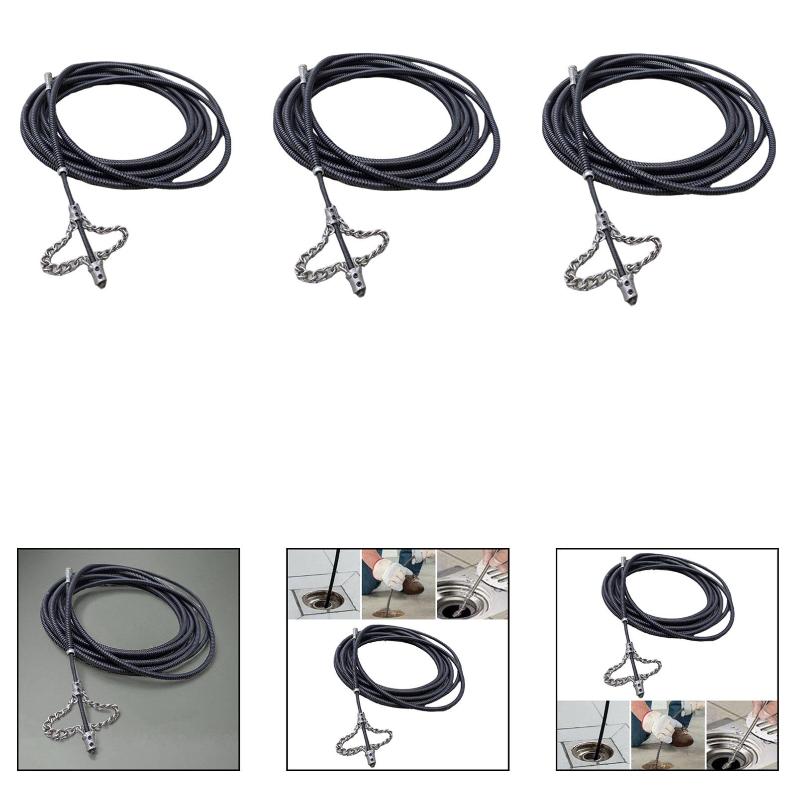 Drain Snake Flexible - Metall-Abflussreiniger, flexibler Rohrreiniger, Hand-Abflussreiniger für Küche,